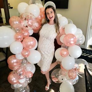 Vince Camuto Cap Sleeve Lace Sheath Dress In Ivory